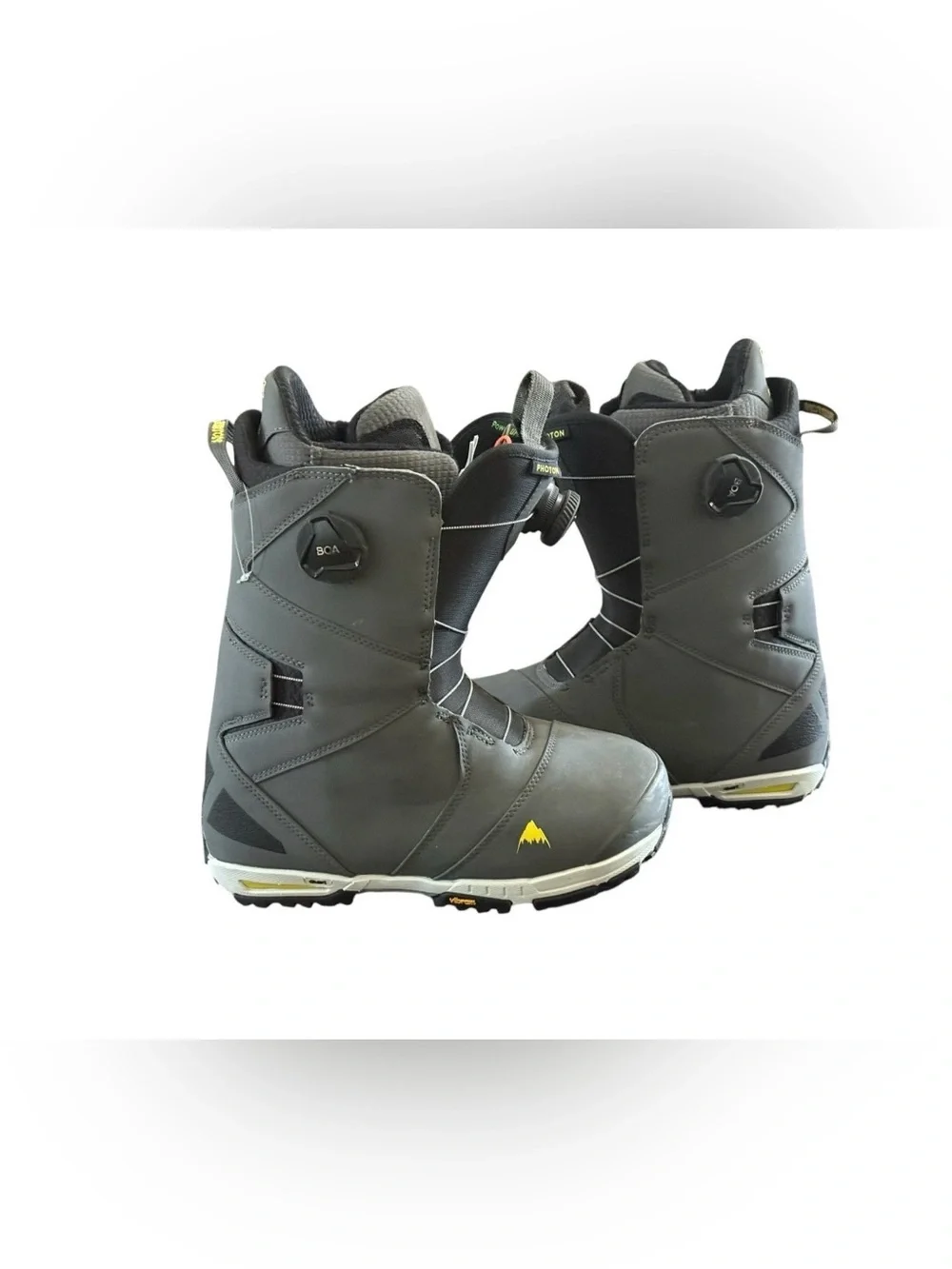 Burtons Photon BOA Imprint 3 Snowboard Boots Gray Black Size 7.5 Mens